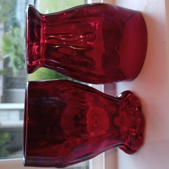 ❤Fenton Ruby Dot And Panel Tumblers - Picture 2 of 5